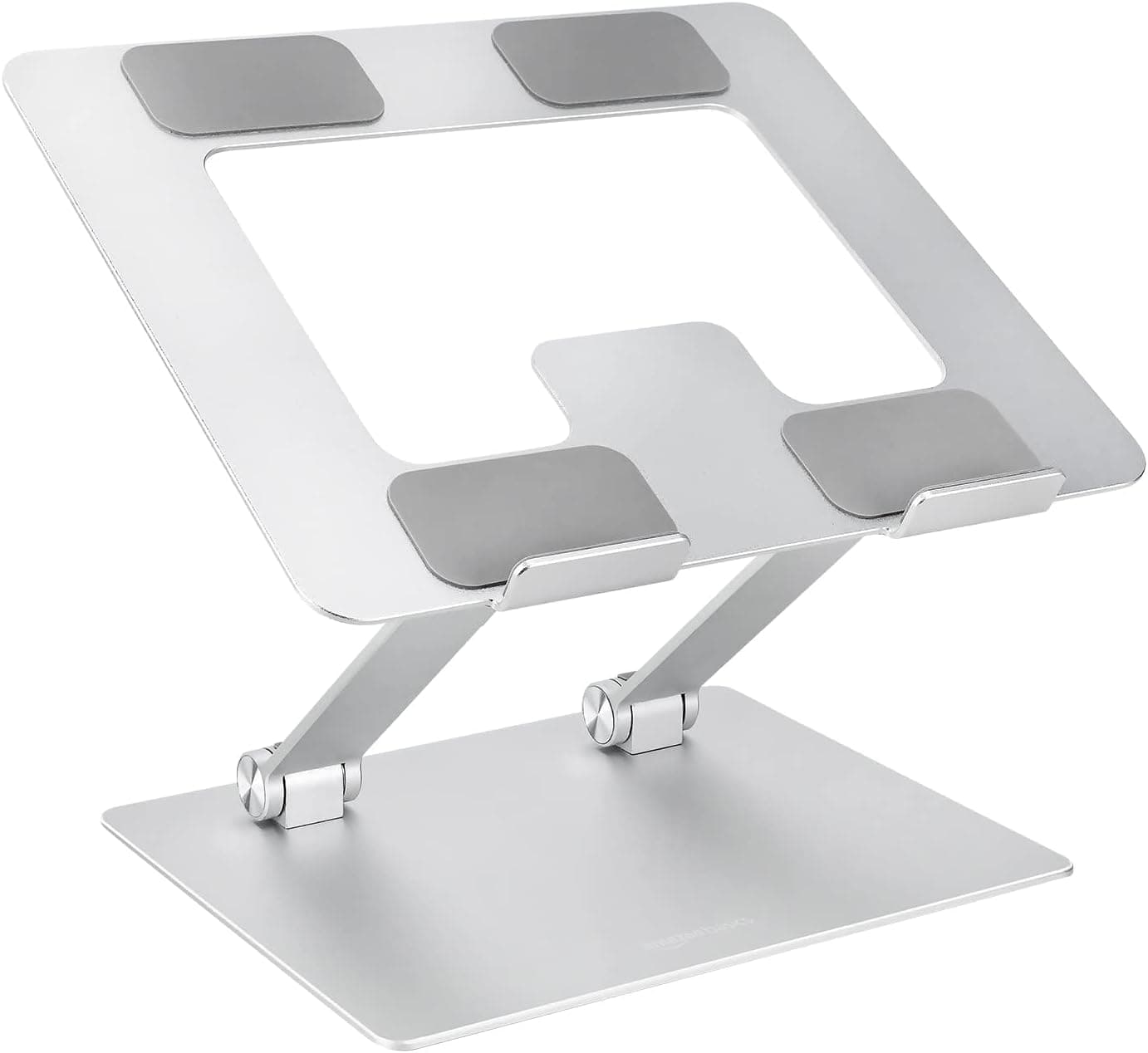 Amazon Basics Portable Ergonomic Laptop Stand, Silver, product photograph