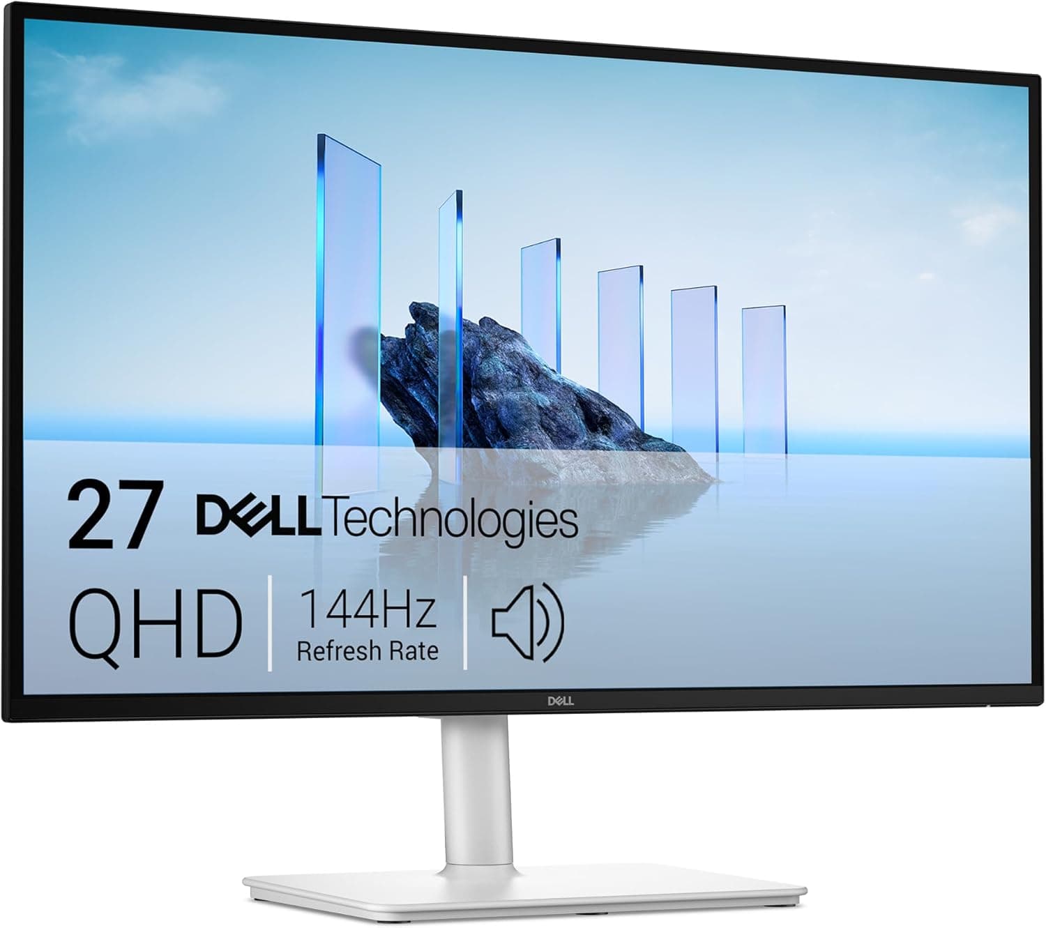 Dell 27 Plus QHD Monitor S2725DSM, Ash White, product photograph