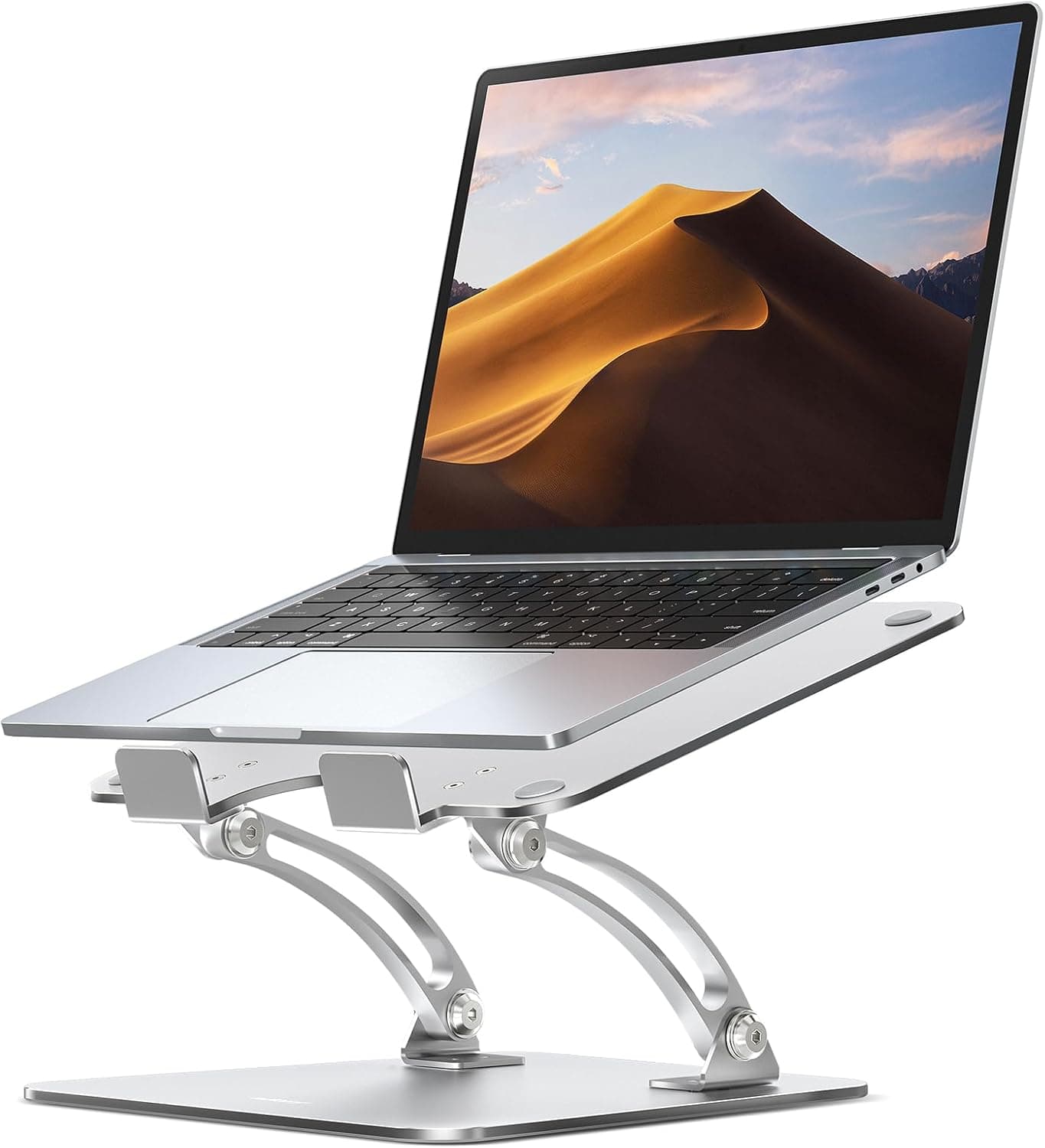 Nulaxy Adjustable Laptop Stand, Dual Foldable Riser, product photograph